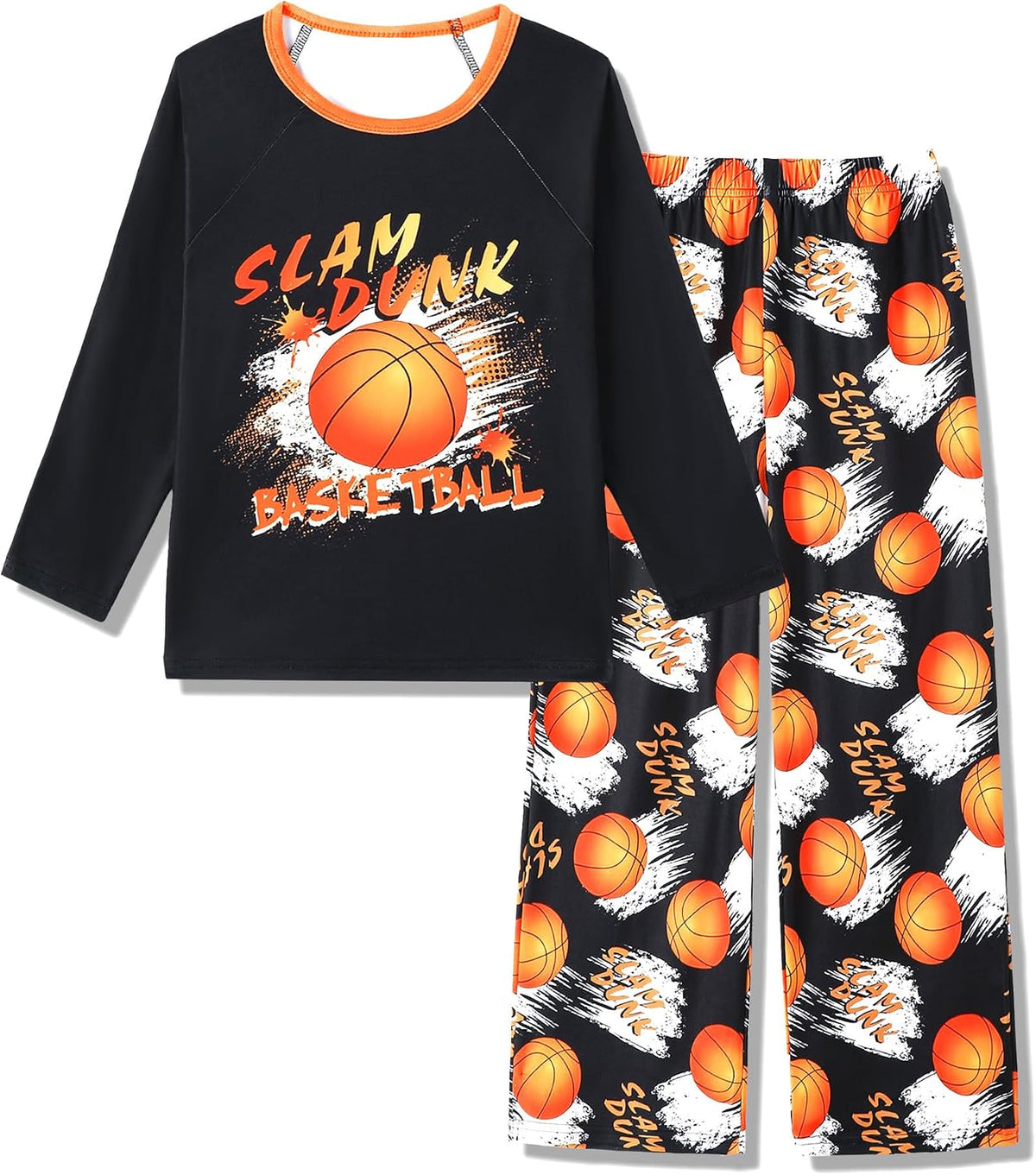 Mikrdoo Boys Pajamas Soft Stretchy Long Sleeve 2-Piece Sleep Set 6Y-16Y