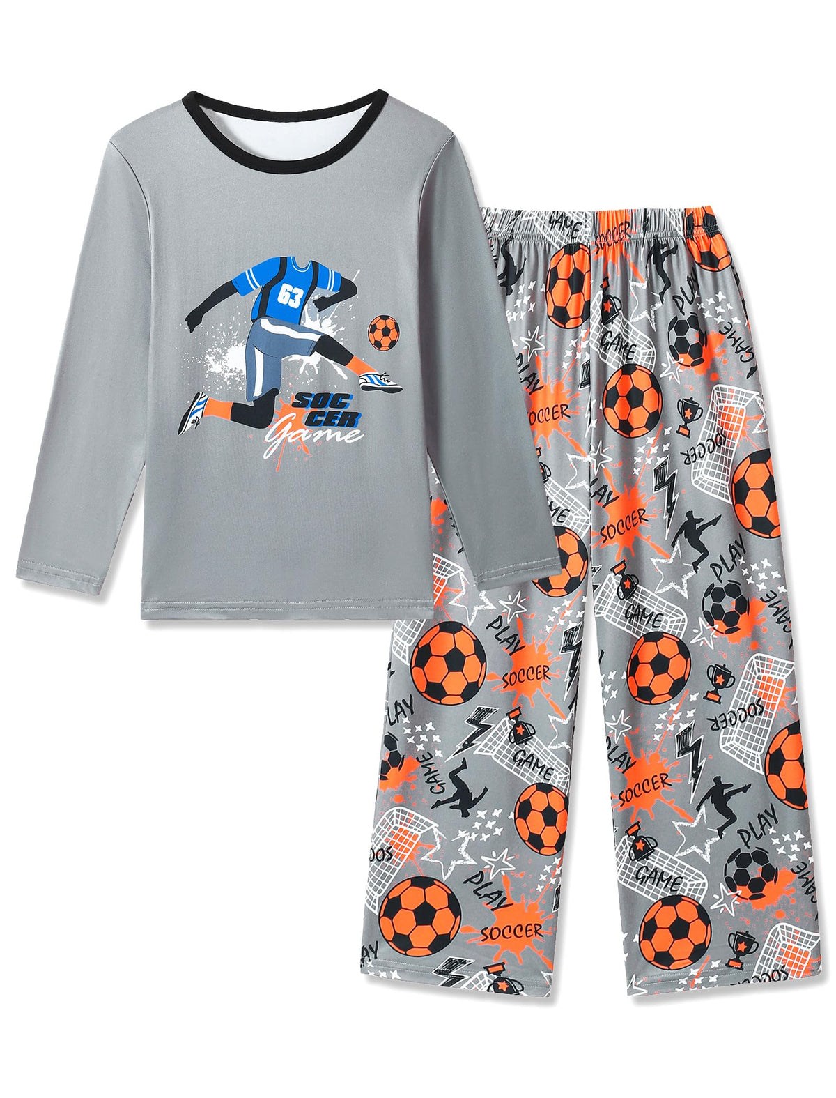 Mikrdoo Boys Pajamas Soft 2-Piece Long Sleeve Sleepwear Set 6-16 Years