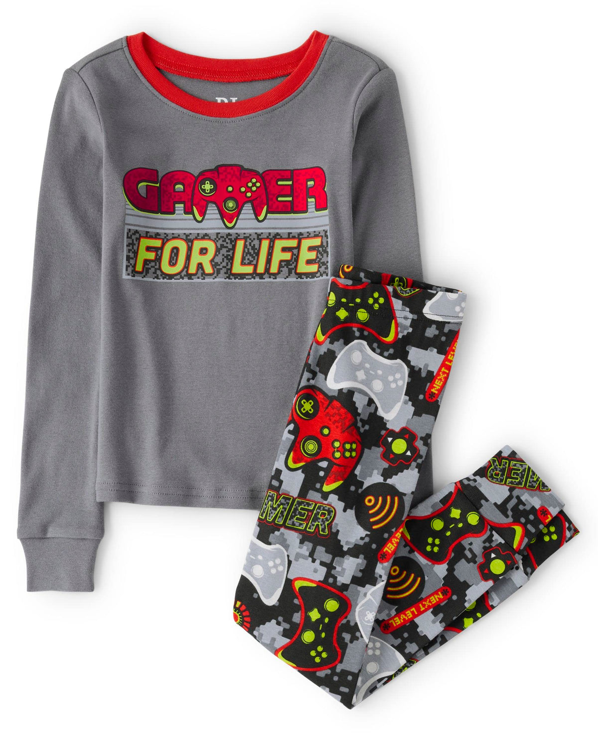The Children's Place Boys' 100% Cotton Long Sleeve Top and Pants,2 Piece Pajama Set