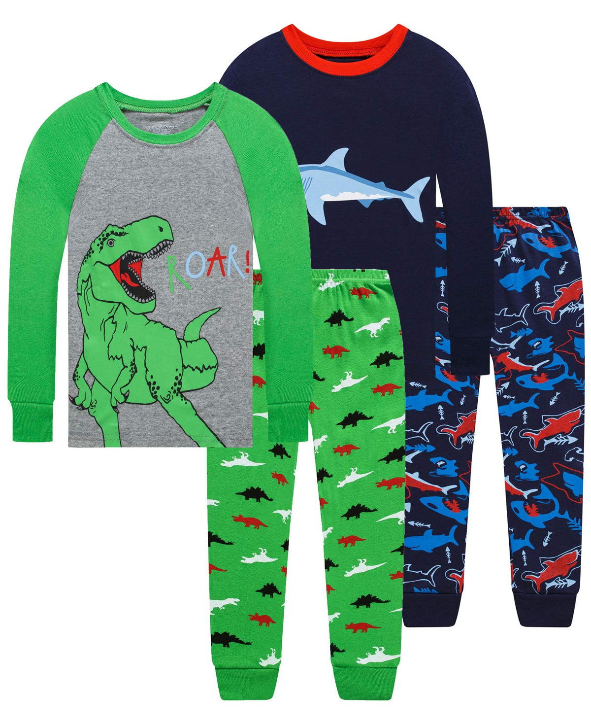 Dolphin&Fish Boy Pajamas Toddler Kids Pjs Set Cotton Soft Clothes Sleepwear