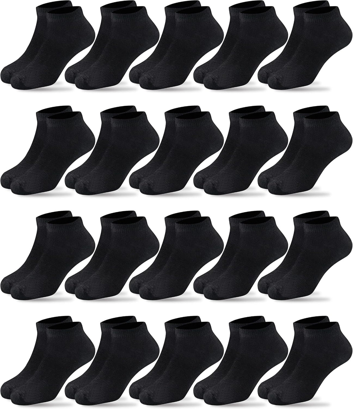 Duufin Kids Socks 20 Pairs Ankle Socks for Kids Boys Girls 4-15 Years Old