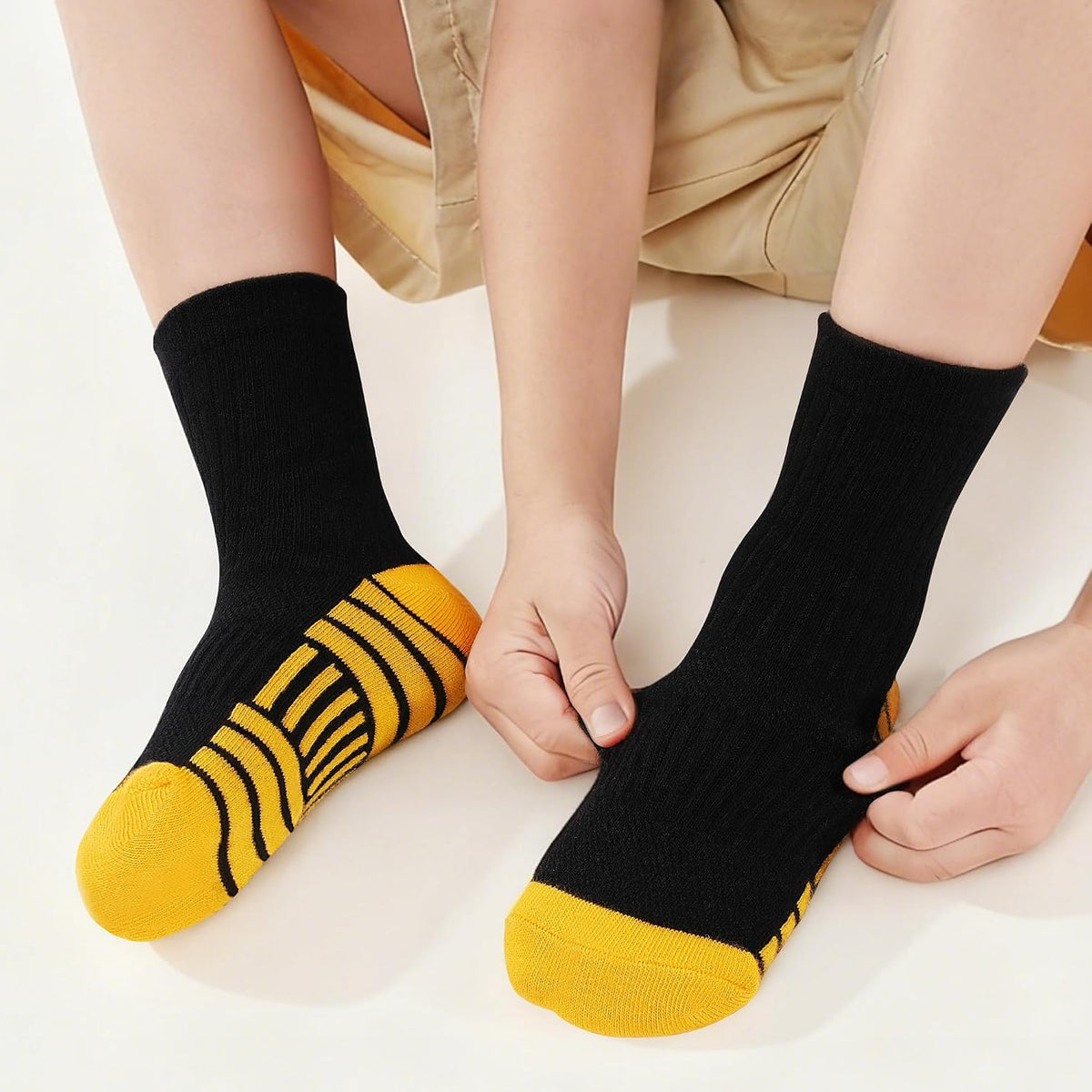 ZERULETS 12 Pairs Kids Socks Boys Crew Athletic Cotton Socks for 1-14 Years