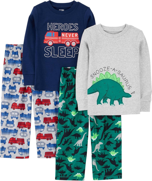 Simple Joys by Carter's Boys 4 piece Pajama Set