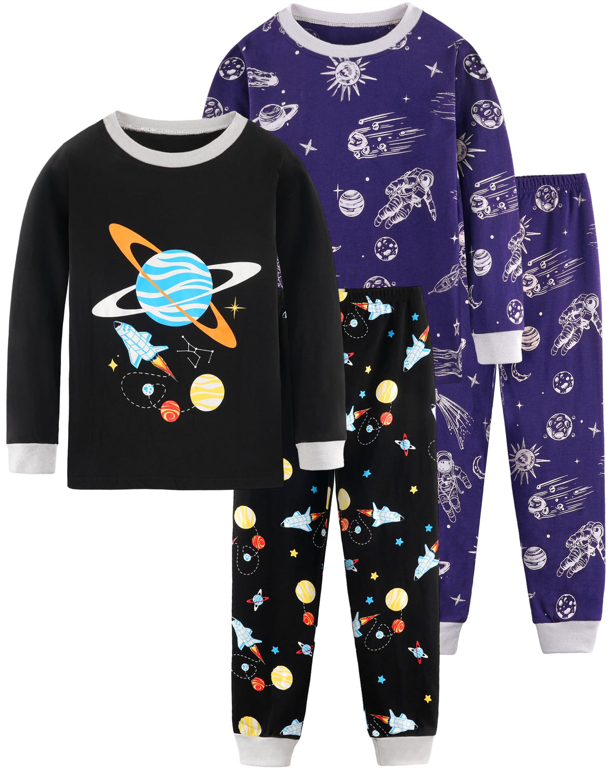 HONGTEYA Toddler Boy Clothes 100% Cotton Long Sleeve Outfit 3-8 Years