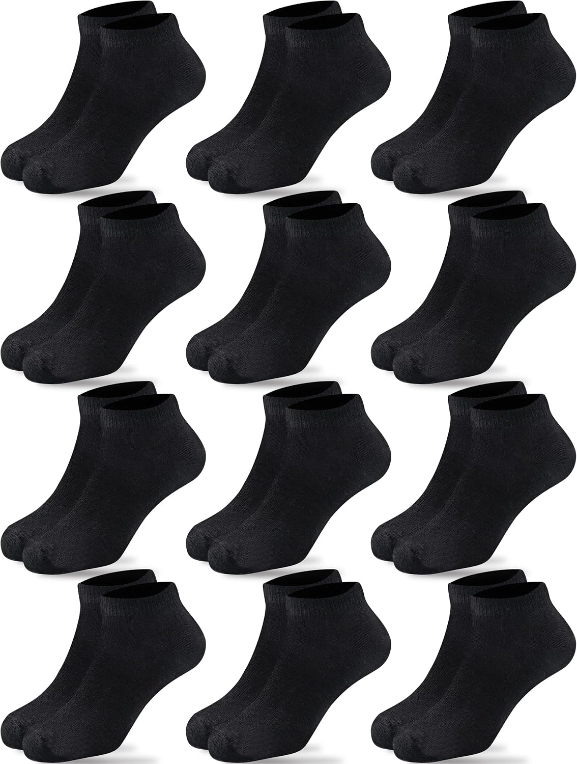 Duufin 12 Pairs Kids Socks Boys Girls Unisex Low Cut Ankle Socks for Kids