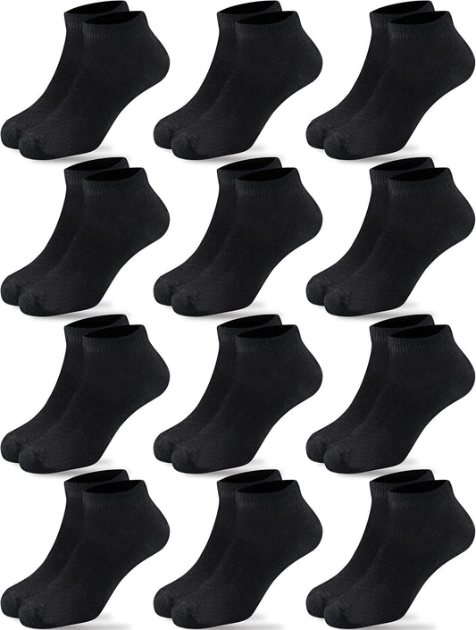 Duufin 12 Pairs Kids Socks Boys Girls Unisex Low Cut Ankle Socks for Kids