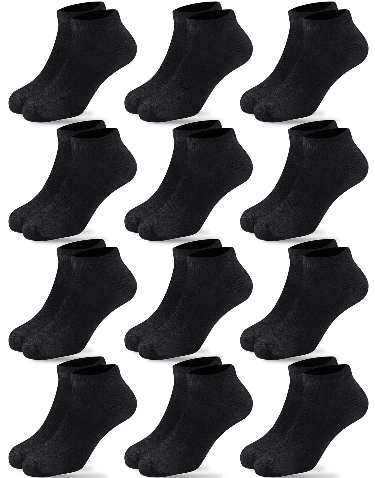 Duufin 12 Pairs Kids Socks Boys Girls Unisex Low Cut Ankle Socks for Kids