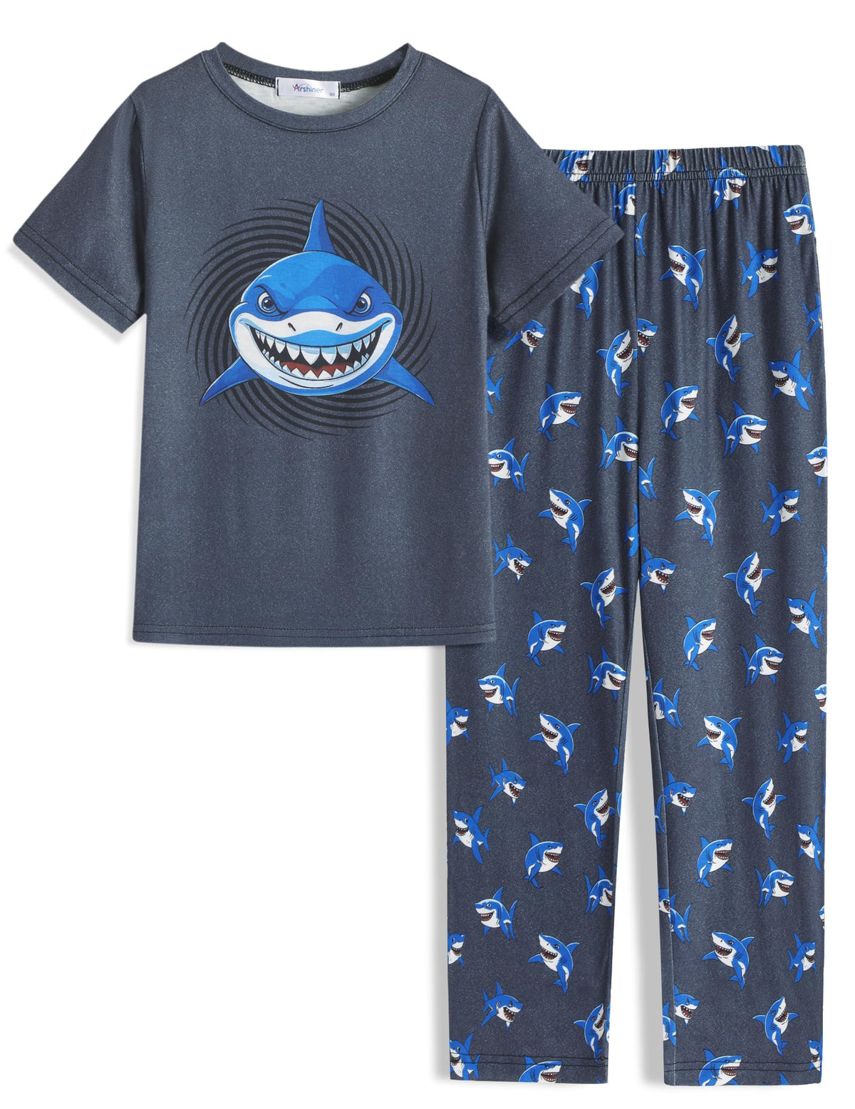 Arshiner Boys Pajamas Short Sleeve Long Pants 2 Piece Pajama Set for Boys
