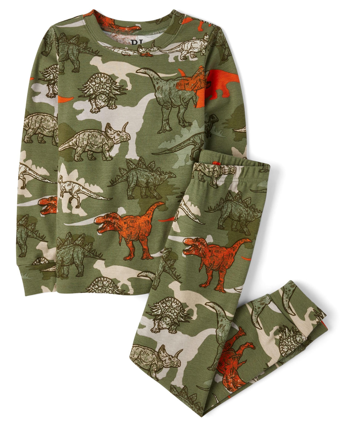 The Children's Place Boys' 100% Cotton Long Sleeve Top and Pants, 2 Piece Pajama Set
