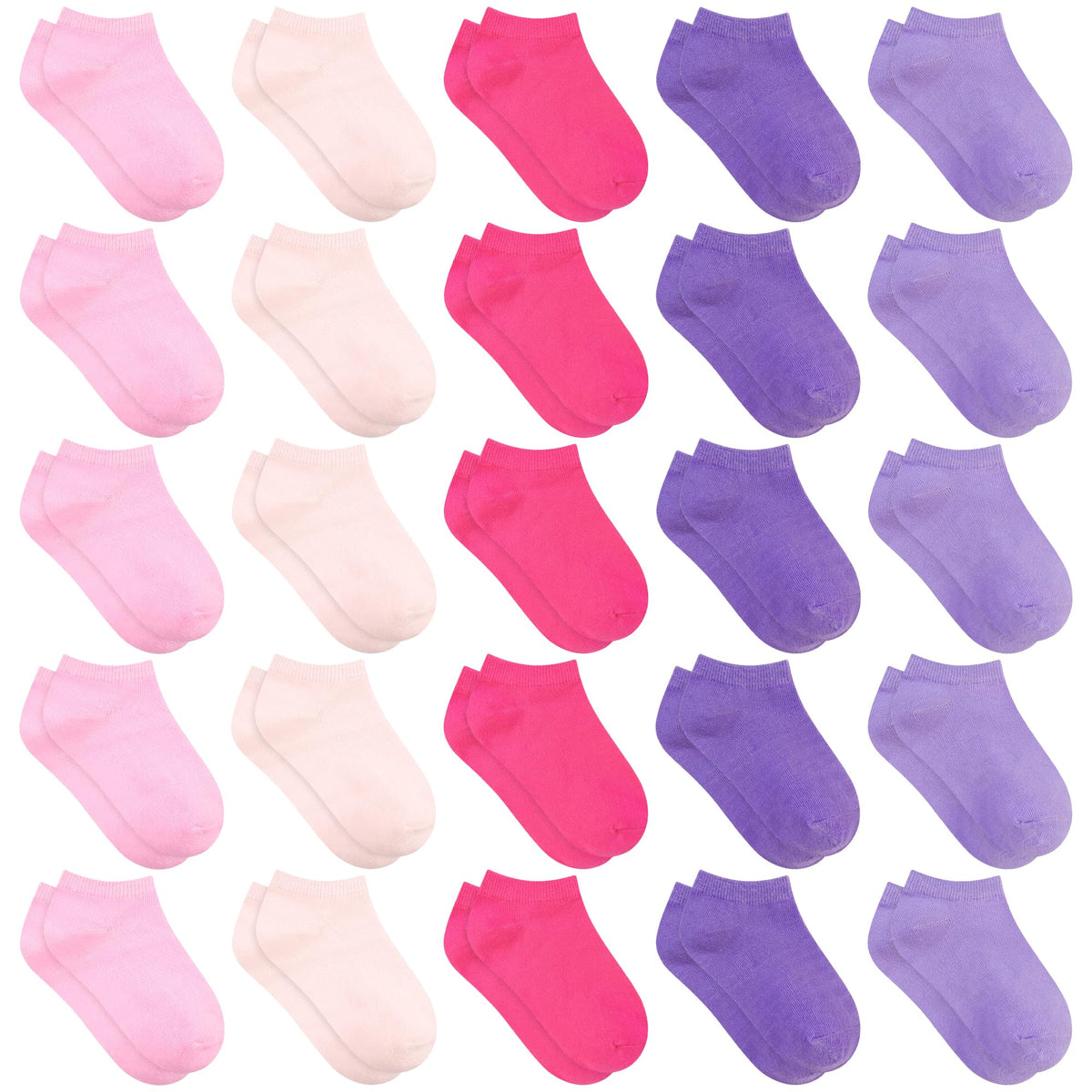Kids Socks - 25 Pairs Toddler Ankle Socks Set (1-14 Years Old)