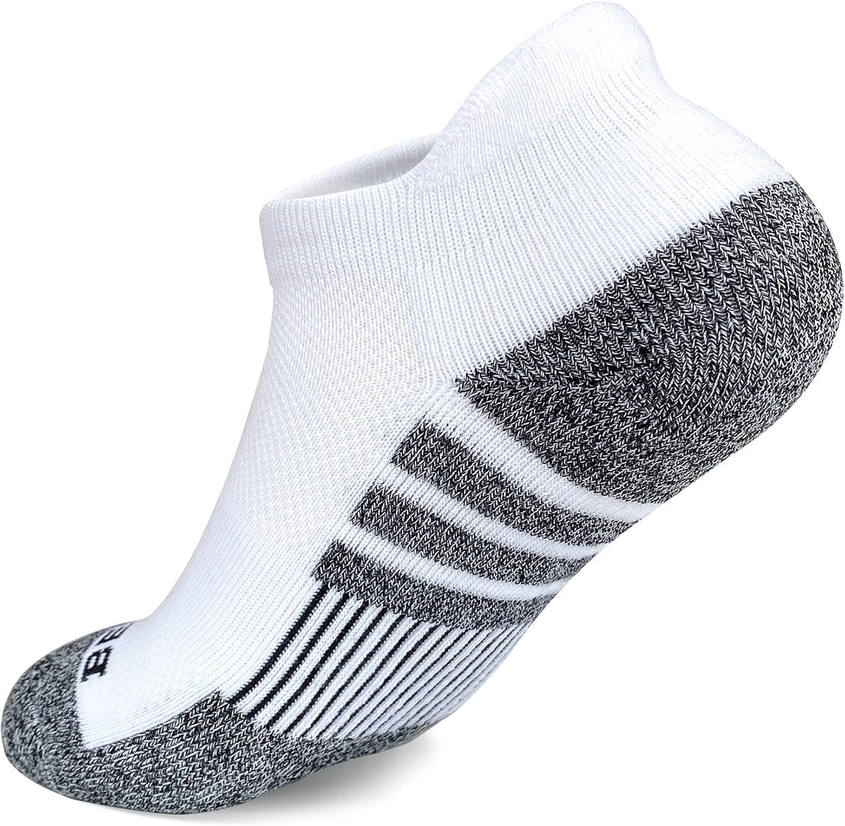 BERING Kids' Athletic Cushion Ankle Socks 6 Pairs Low Cut Heel Tab for Youth Big Boys Girls