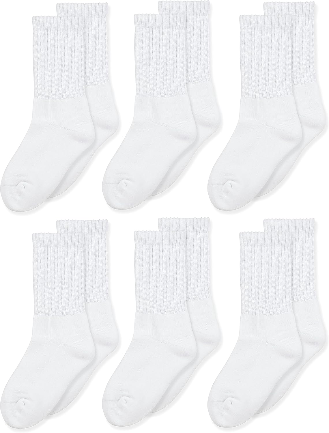 Jefferies Socks Seamless Toe Athletic Crew Socks 6-pack