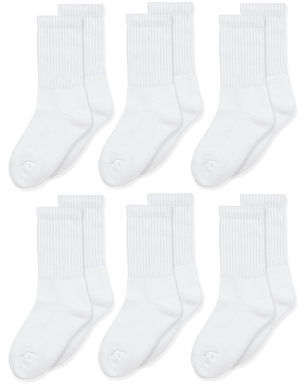 Jefferies Socks Seamless Toe Athletic Crew Socks 6-pack