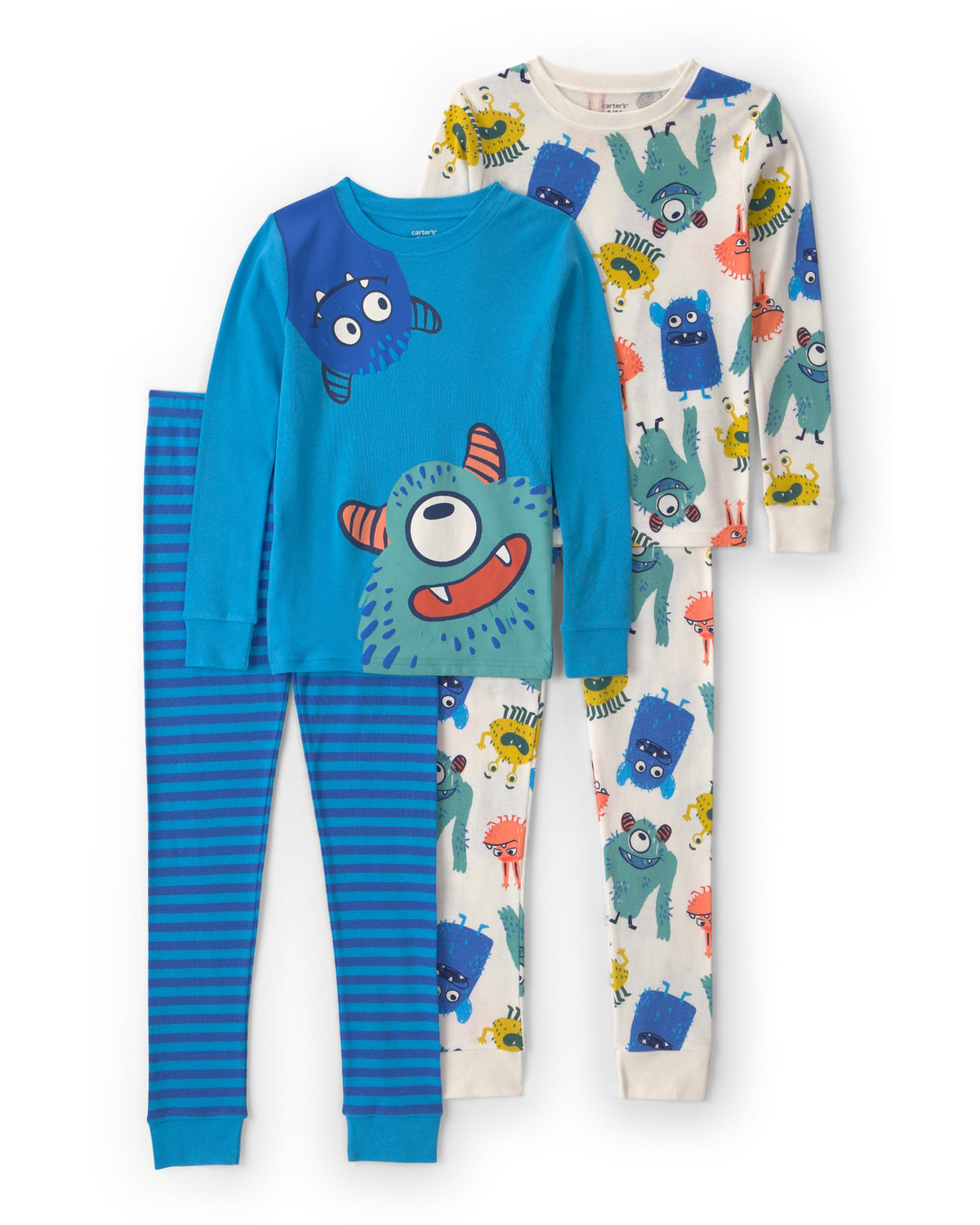 Carter's Boys' 4-piece Tight Fit Cotton Pajama Set