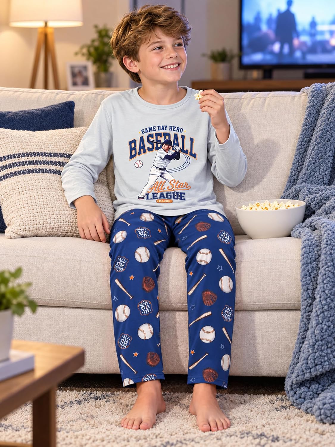 Beezizac Boys Pajamas Game/Ninja/Dinosaur Long Sleeve & Pants PJ Size 6-18