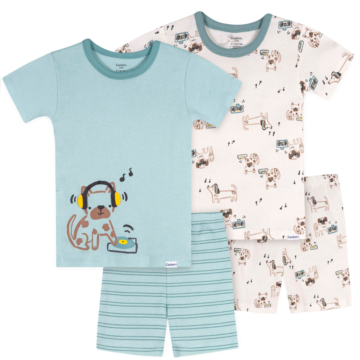 Gerber Baby Boys 4 Piece Pajama Set