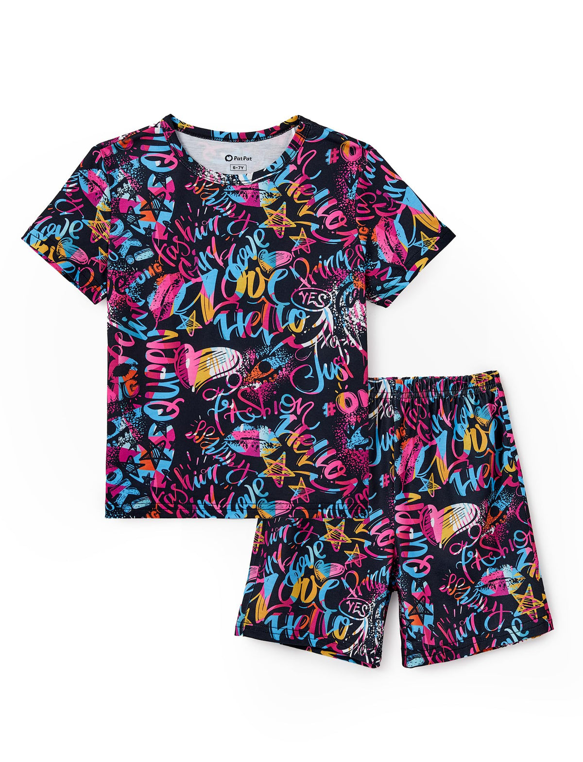 PATPAT Boys Pajamas Short Sleeve T-Shirt and Shorts 2-Piece Sleepwear