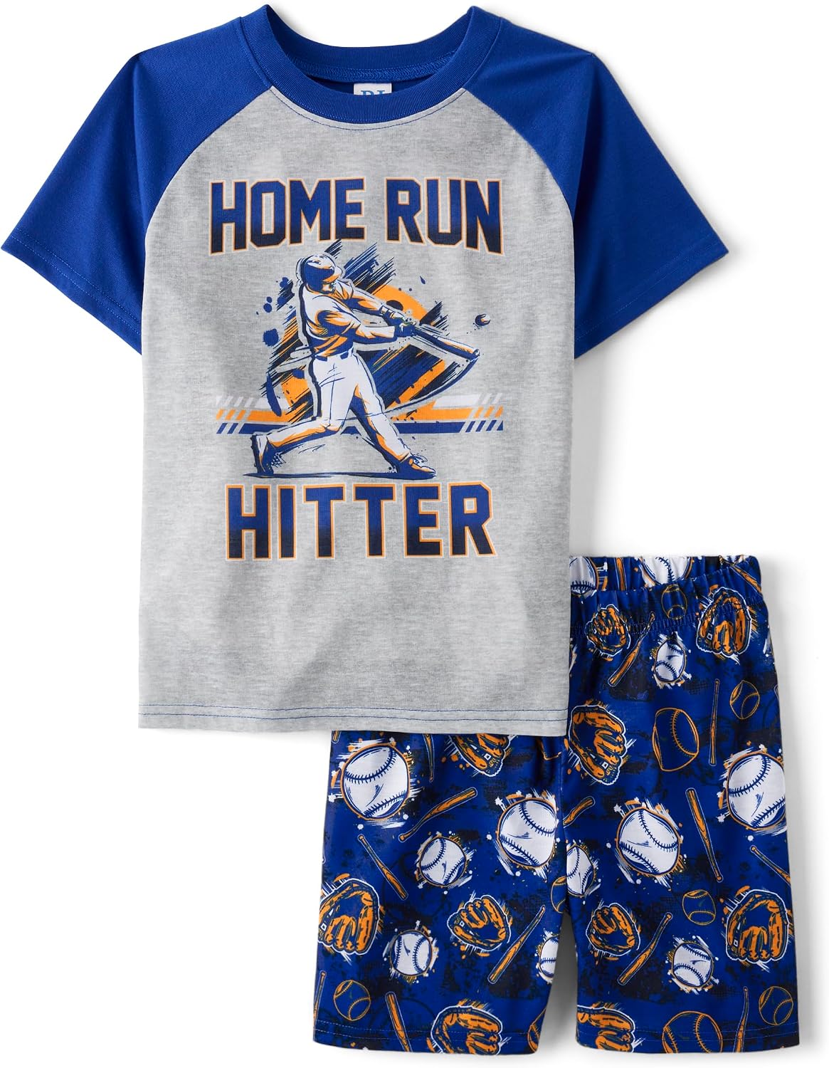 The Children's Place boys Short Sleeve Top and Shorts,2 Piece Pajama Set