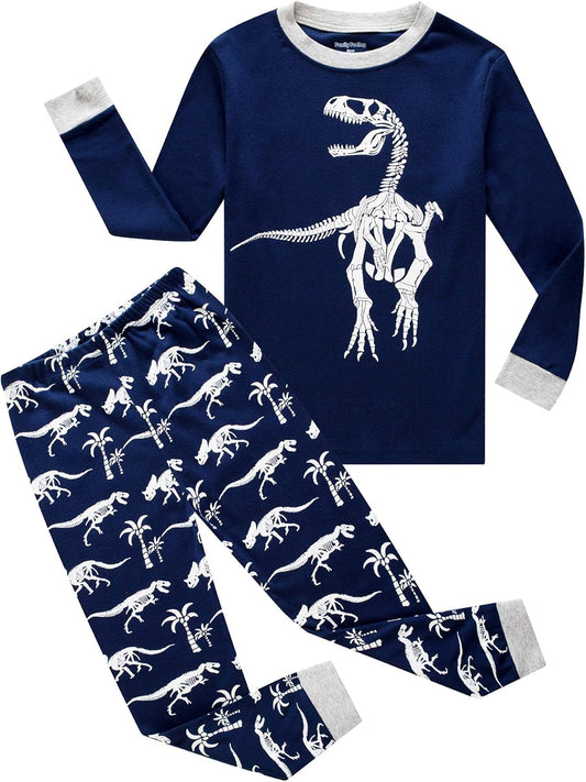 Family Feeling Kids & Toddler Boys Pajamas 2 Piece Pjs Set 100% Cotton Sleepwear