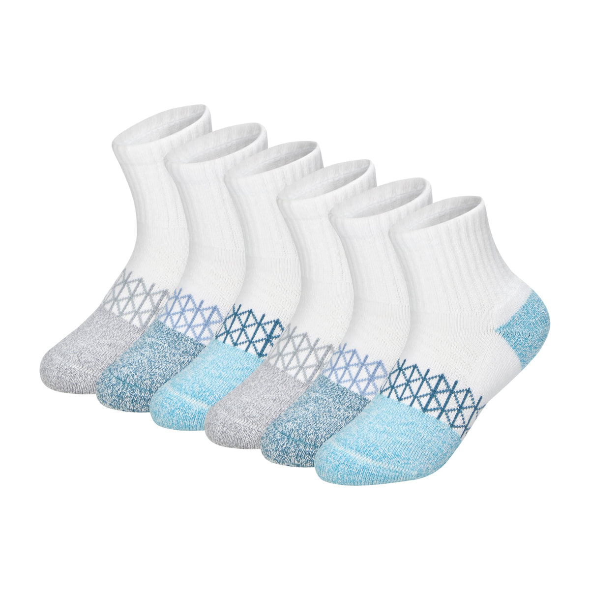 Hanes Boy's Socks, Ankle, Crew, & No Show 6-pack, Absolute Active Cushioned Sports Socks for Boys, Moisture-wicking Athletic