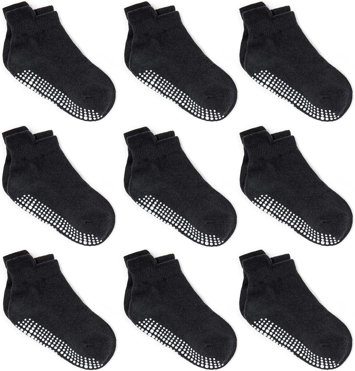 Zaples Baby Non Slip Grip Ankle Socks with Non Skid Soles for Infants Toddlers Kids Boys Girls