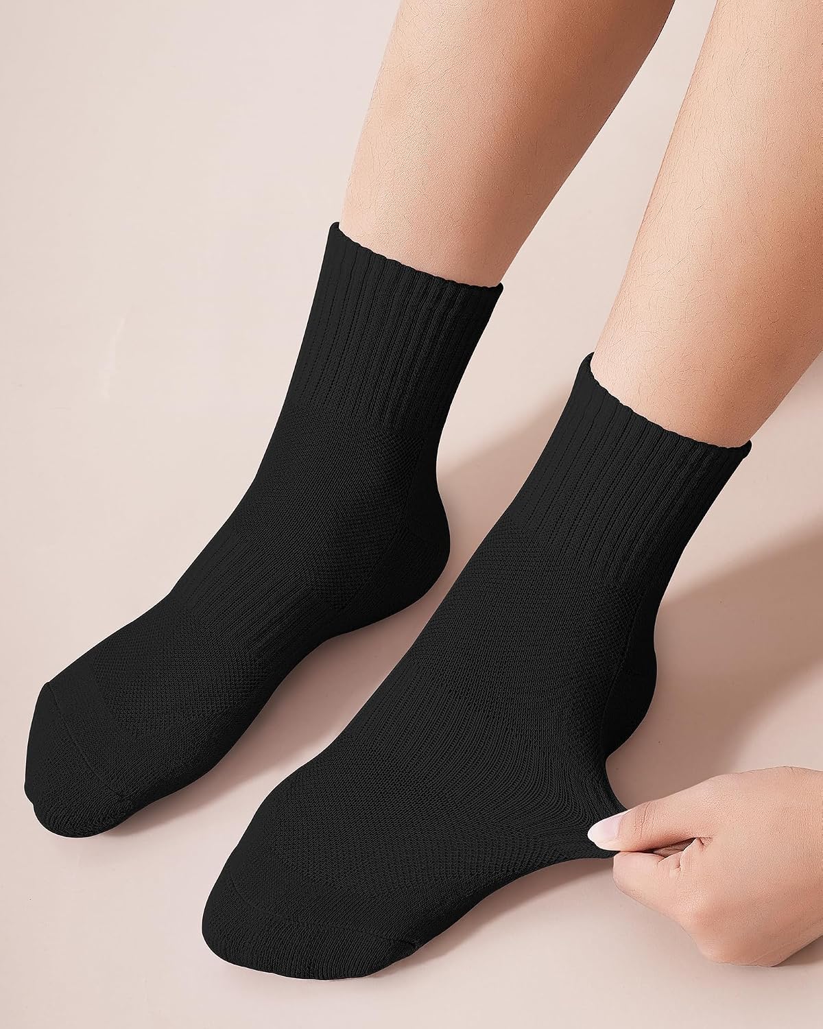 BOOPH 6 Pairs Kids Socks Boys Girls Cushioned Quarter Athletic Ankle Socks