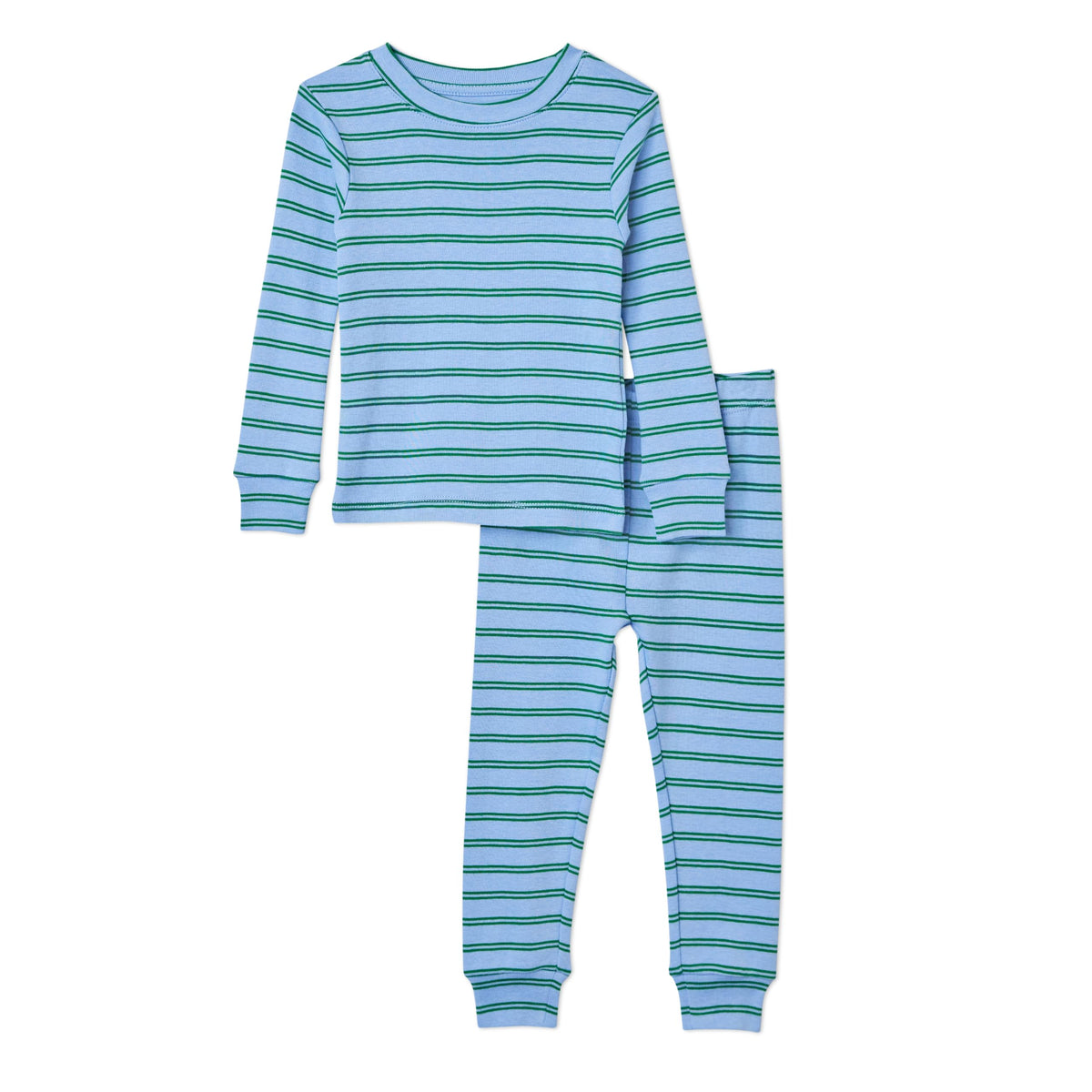 Amazon Essentials Boys' Snug-Fit Cotton Pajama Set, Long-Sleeve T-Shirt and Pants