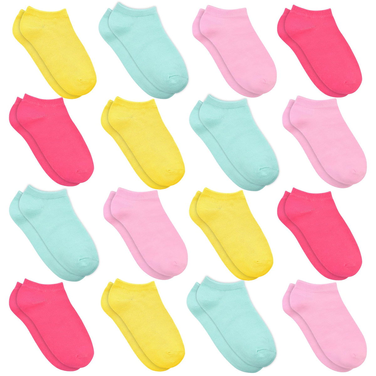 Toddler Socks, 16 Pairs Low Cut Ankle Socks for Kids (1-14 Years)