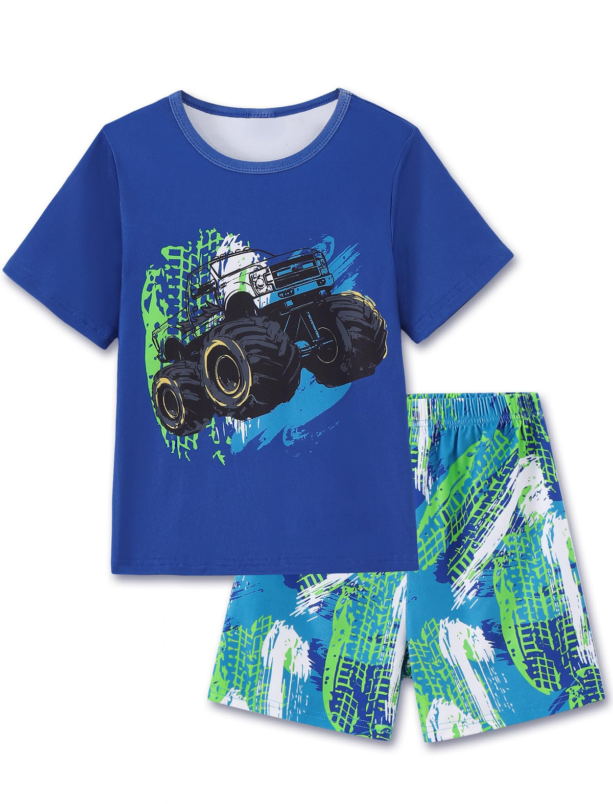 Mikrdoo Boys Pajamas Short Sleeve Summer PJs 2 Piece Sleepwear for Kids Size 2-14 Years