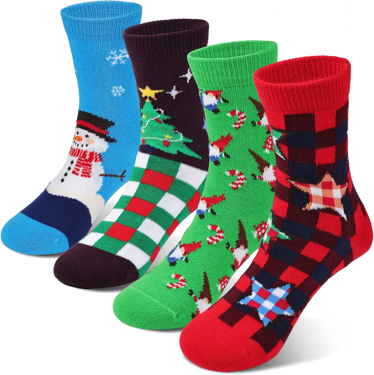 COTTON DAY Kids Boys Crew Dress Socks Bright Colorful Pattern Design