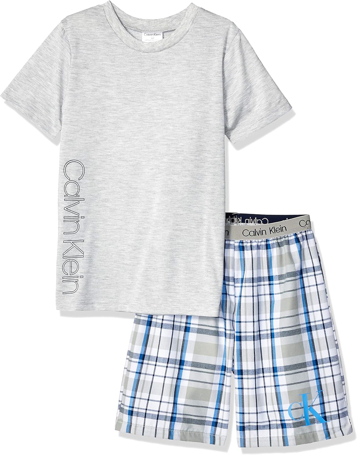 Calvin Klein Boys' 2 Piece Sleepwear Top and Bottom Pajama Set Pj