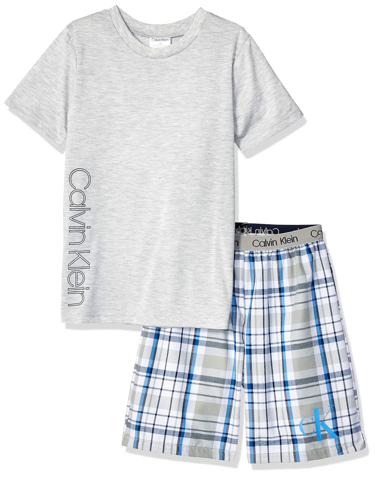 Calvin Klein Boys' 2 Piece Sleepwear Top and Bottom Pajama Set Pj