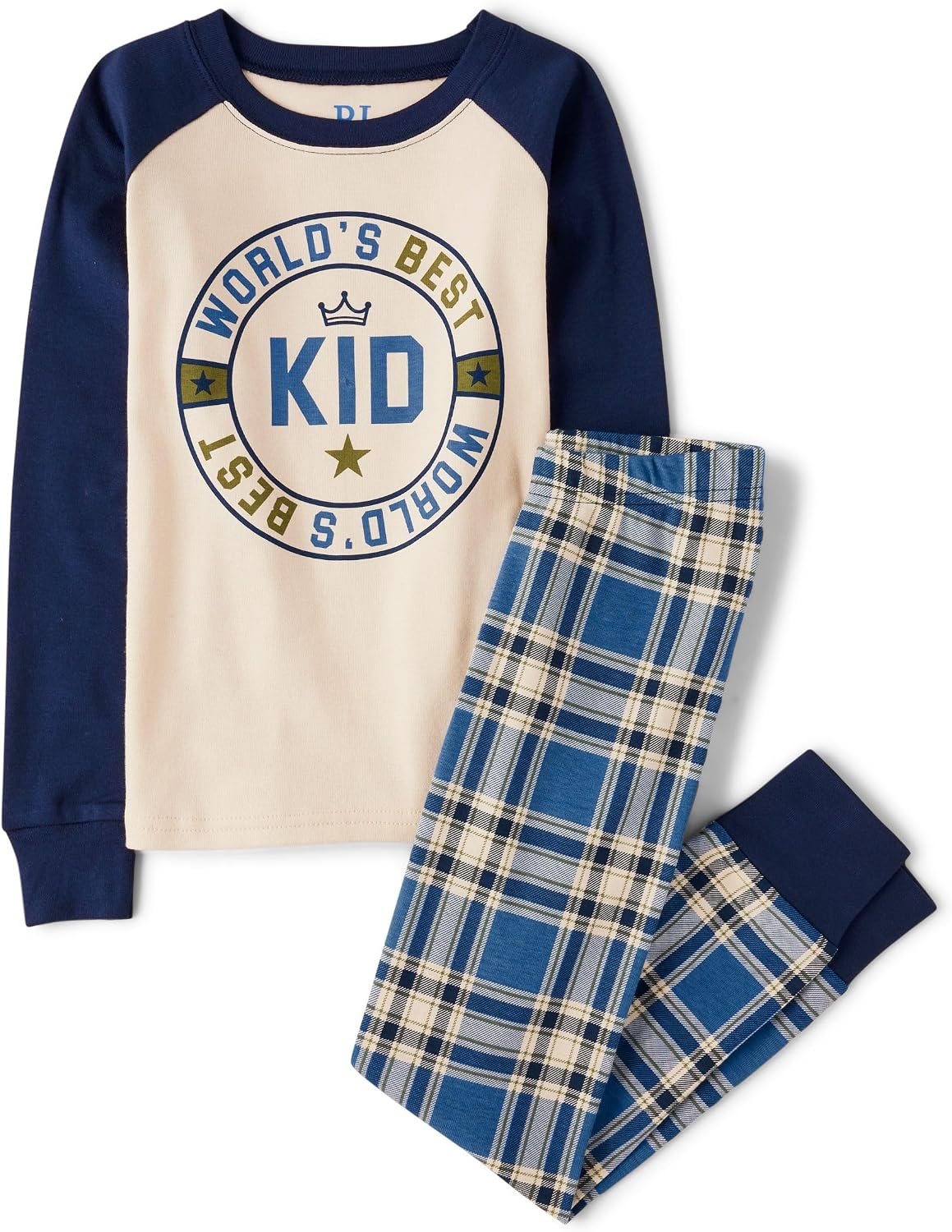 The Children's Place Boys' 100% Cotton Long Sleeve Top and Pants,2 Piece Pajama Set