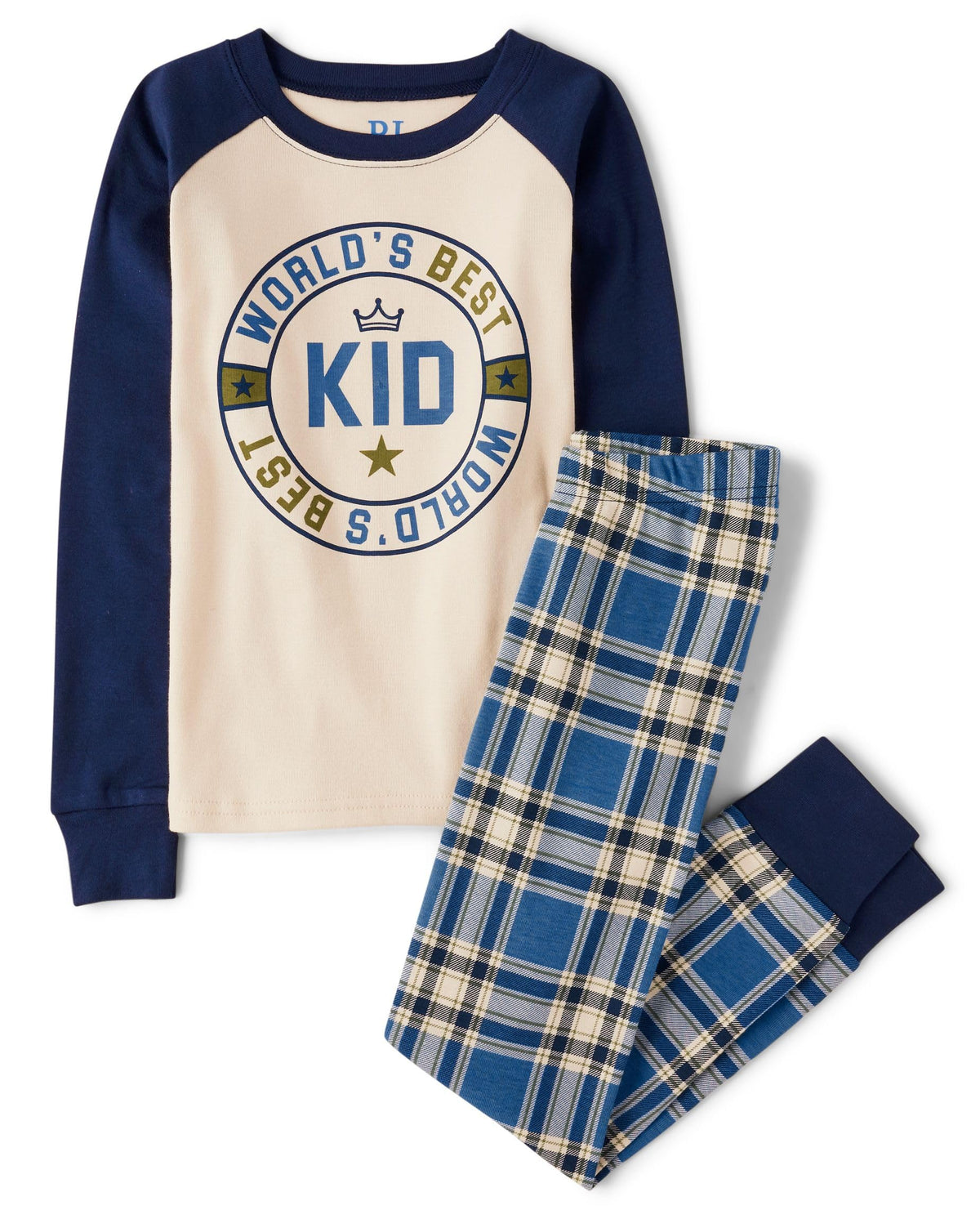 The Children's Place Boys' 100% Cotton Long Sleeve Top and Pants,2 Piece Pajama Set