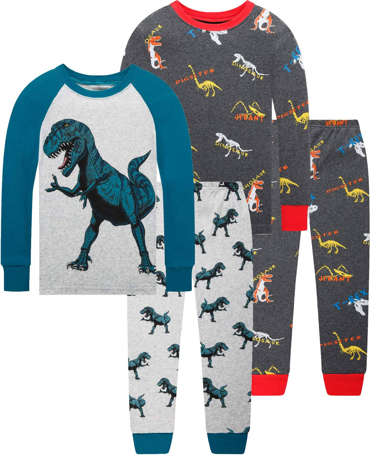 Dolphin&Fish Boy Pajamas Toddler Kids Pjs Set Cotton Soft Clothes Sleepwear