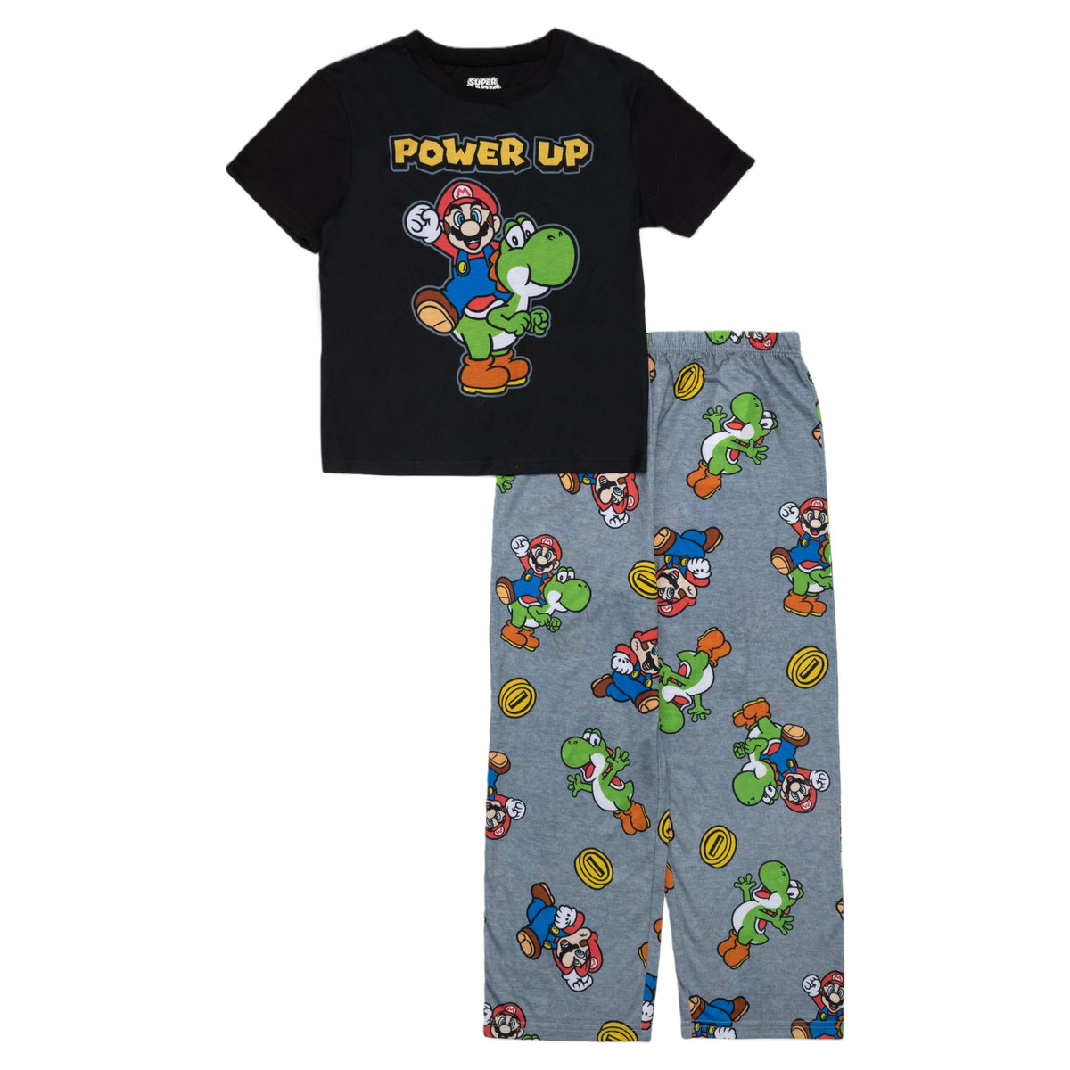 Nintendo Boys' 2-piece Loose-fit Pajama Set, Matching Short-Sleeve Pajamas