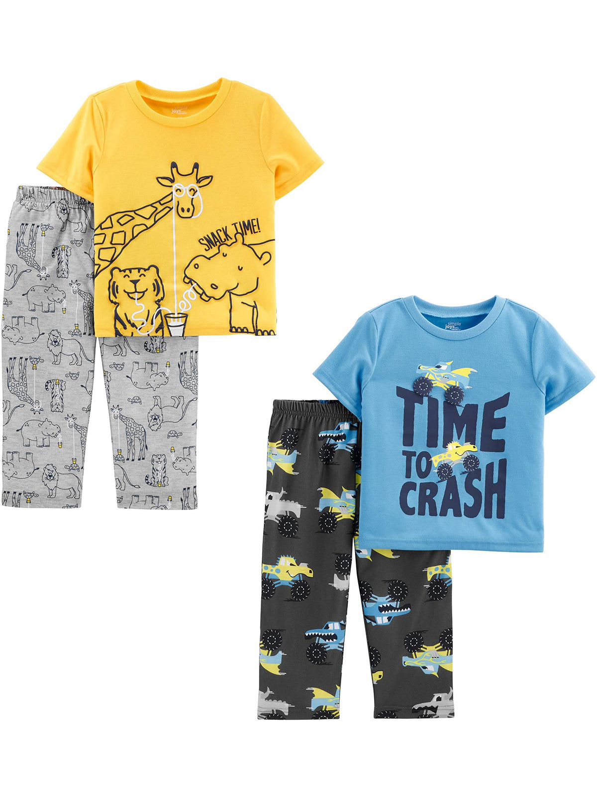 Simple Joys by Carter's Boys' 4-piece Polyester Pajama Set