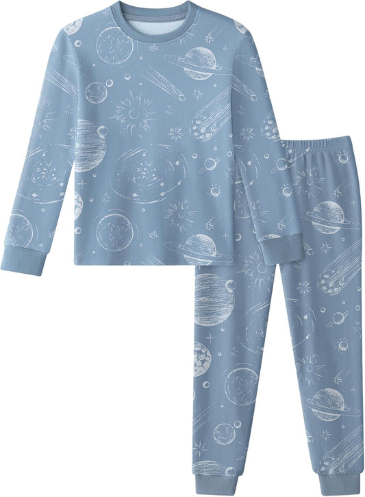 Yoofoss Toddler Pajamas 100% Organic Cotton Pjs Kids Set for Boys Girls