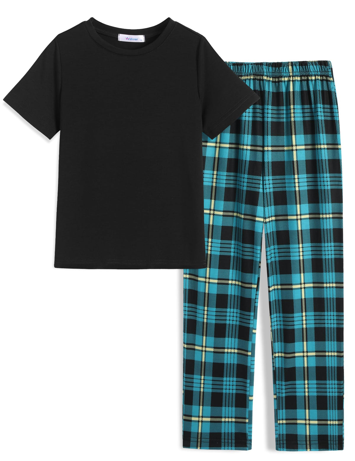 Arshiner Boys Pajamas Short Sleeve Long Pants 2 Piece Pajama Set for Boys