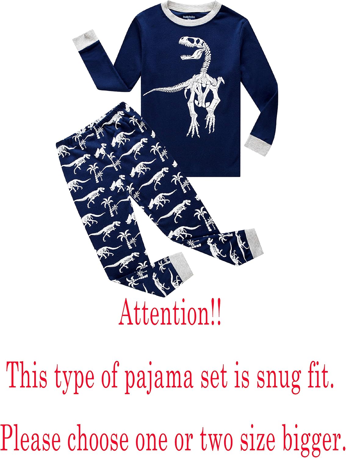 Family Feeling Kids & Toddler Boys Pajamas 2 Piece Pjs Set 100% Cotton Sleepwear