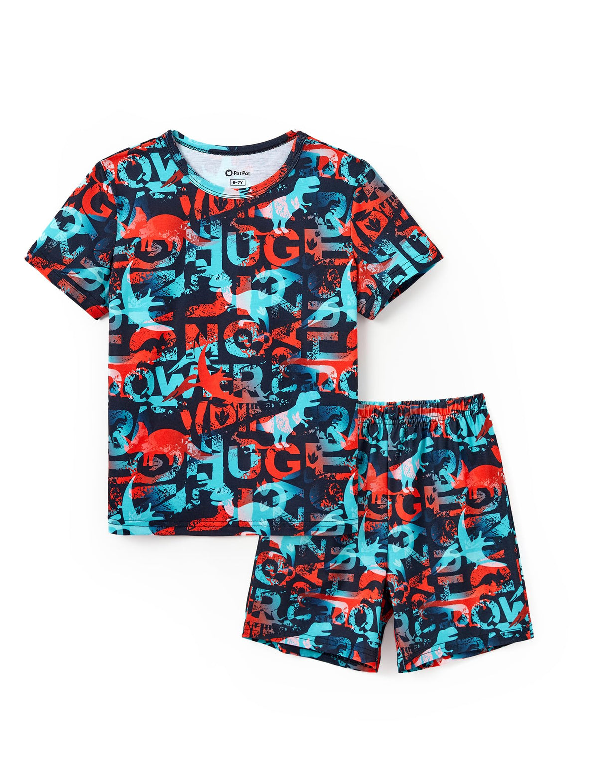 PATPAT Boys Pajamas Short Sleeve T-Shirt and Shorts 2-Piece Sleepwear