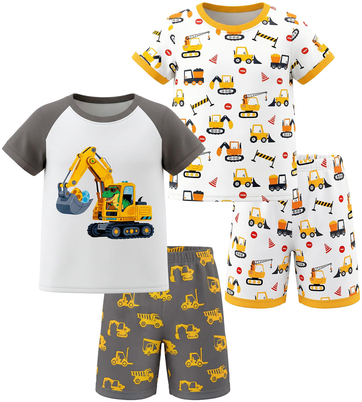 HONGTEYA Cotton Toddler Boys Clothes Kids Outfits Short Sleeve Set For 2-7T