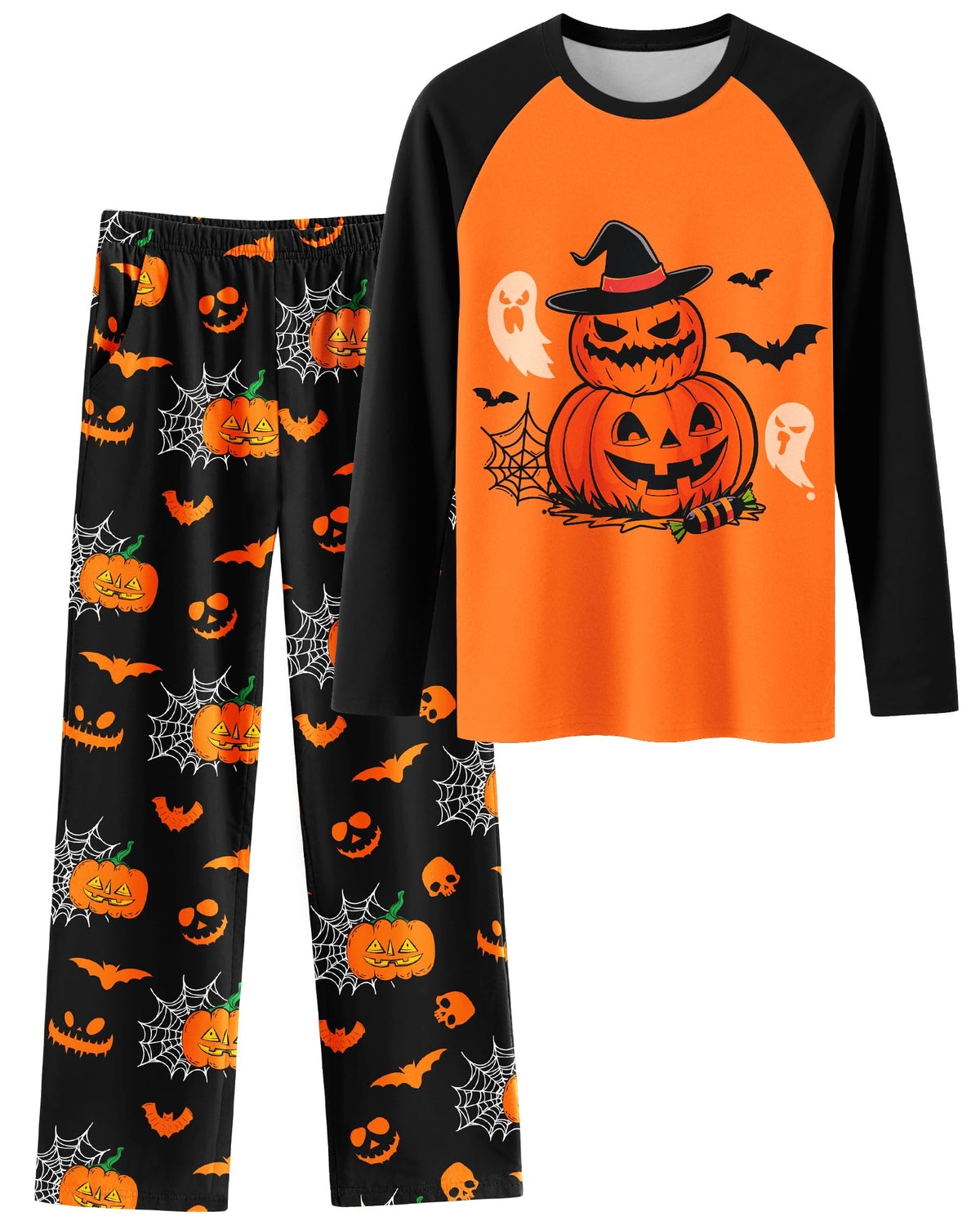 PASHOP Boys Pajamas Cozy Soft Long Sleeves Top and Pants 2 Piece Cool Pjs Pajamas Set Big Boys Sleepwear Size 8-14