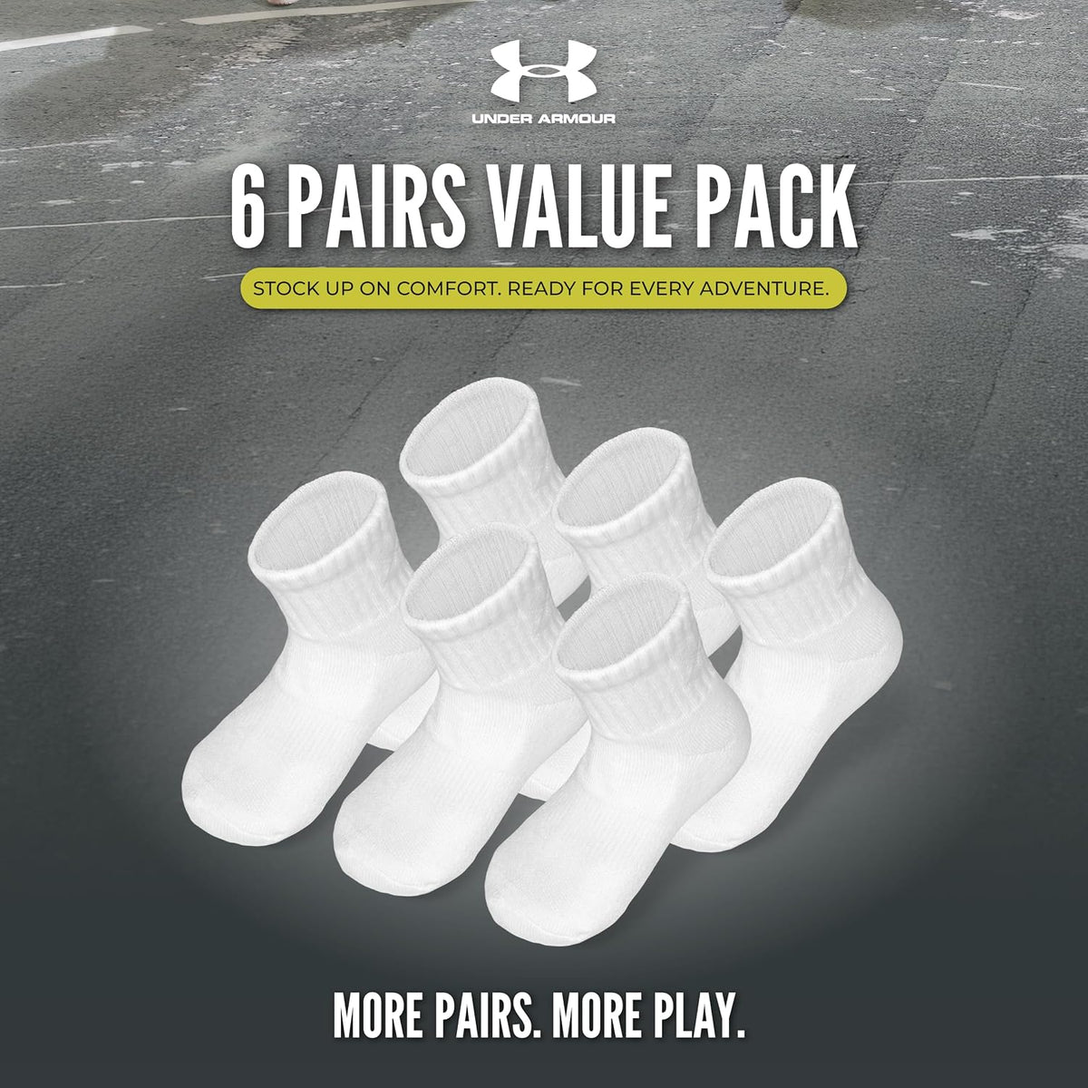 Under Armour boys Multi Pack Essential Quarter Sock