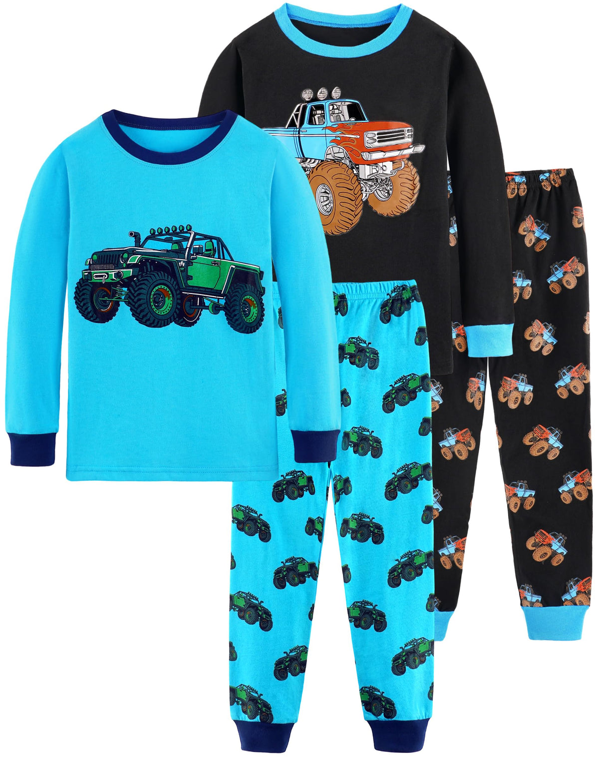 HONGTEYA Toddler Boy Clothes 100% Cotton Long Sleeve Outfit 3-8 Years