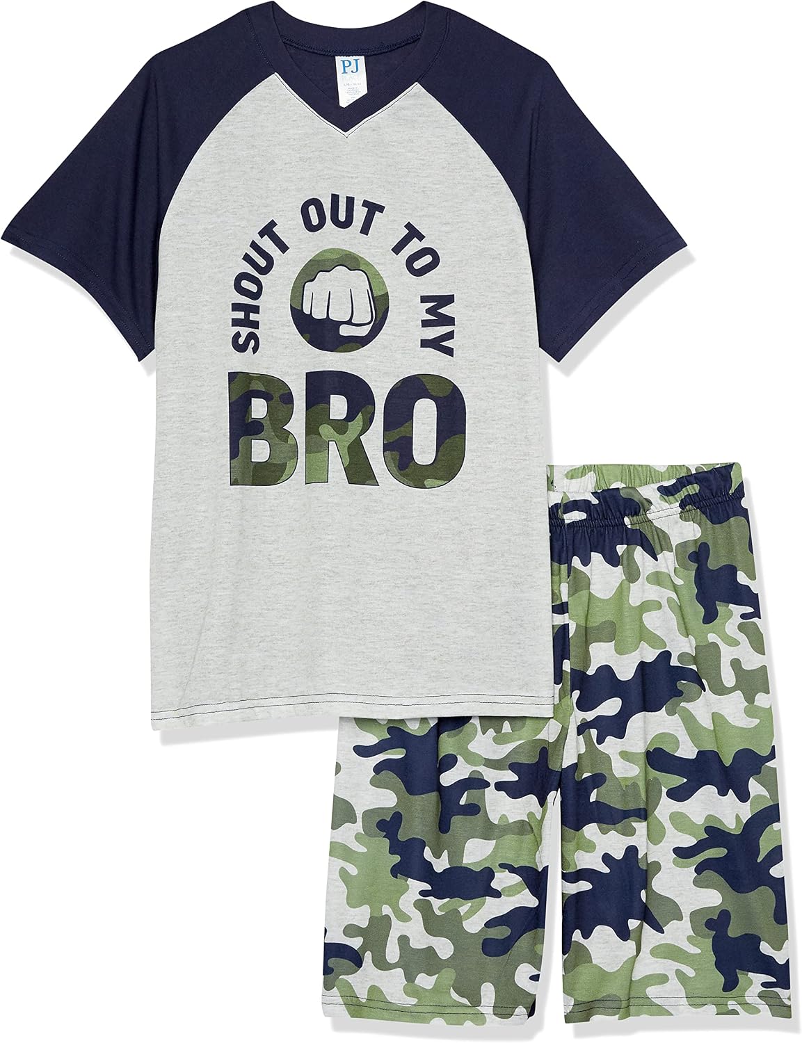 The Children's Place boys Short Sleeve Top and Shorts,2 Piece Pajama Set