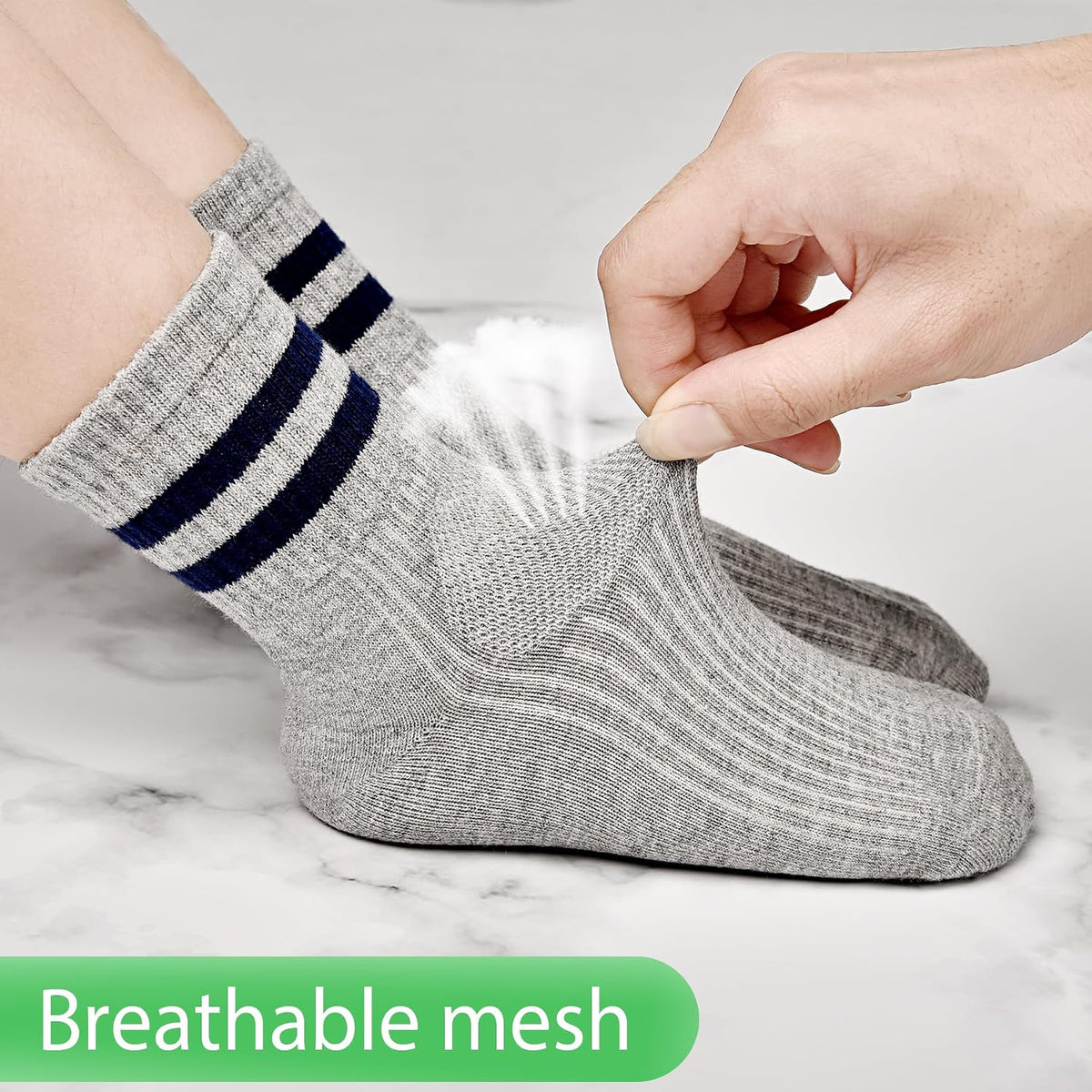 12 Pairs Kids Socks Cotton Athletic Socks for Boys 1-12 Years