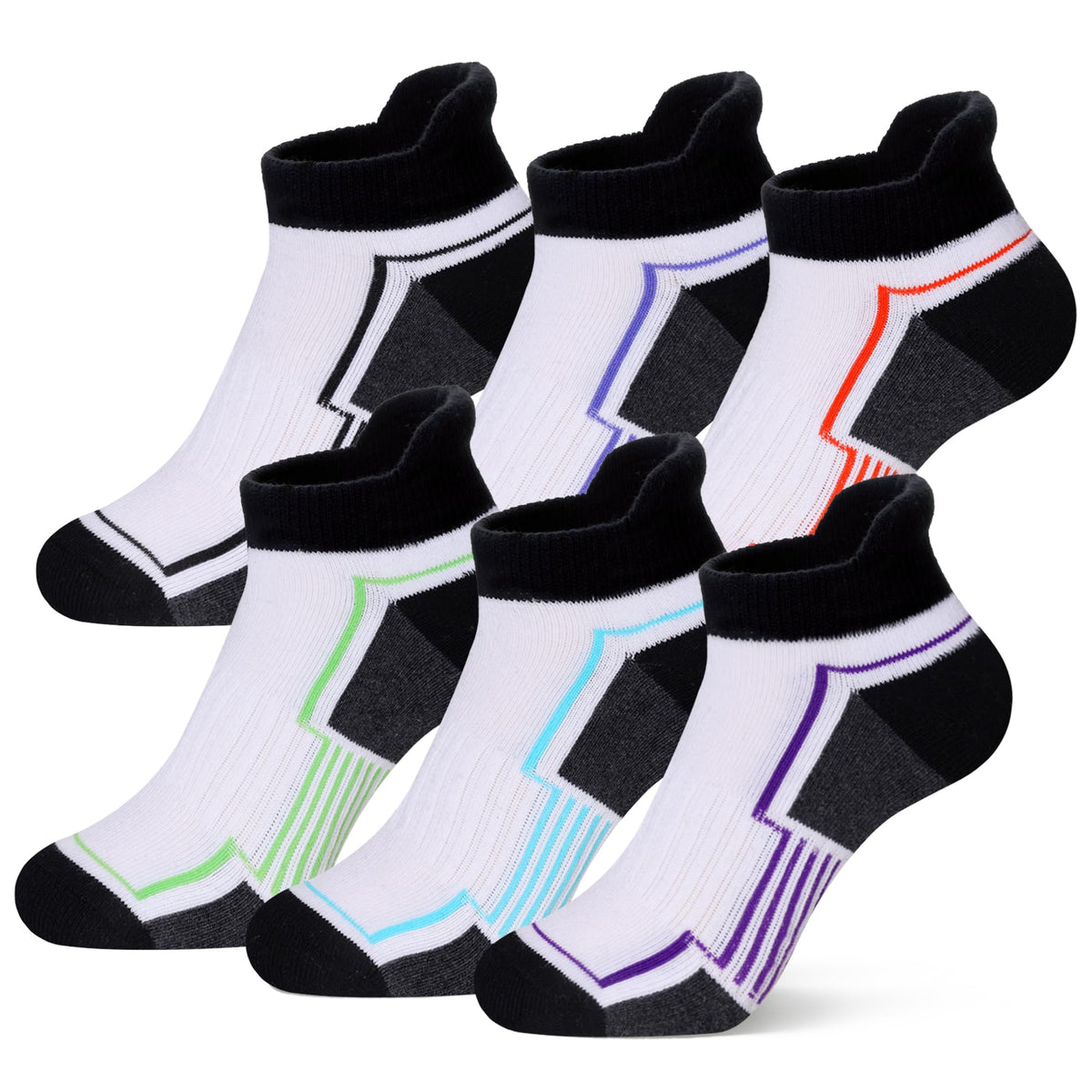 SeeyAN Kids Socks Boys Ankle Athletic Half Cushioned Low Cut Sport Cotton Breathable Socks 6 Pairs