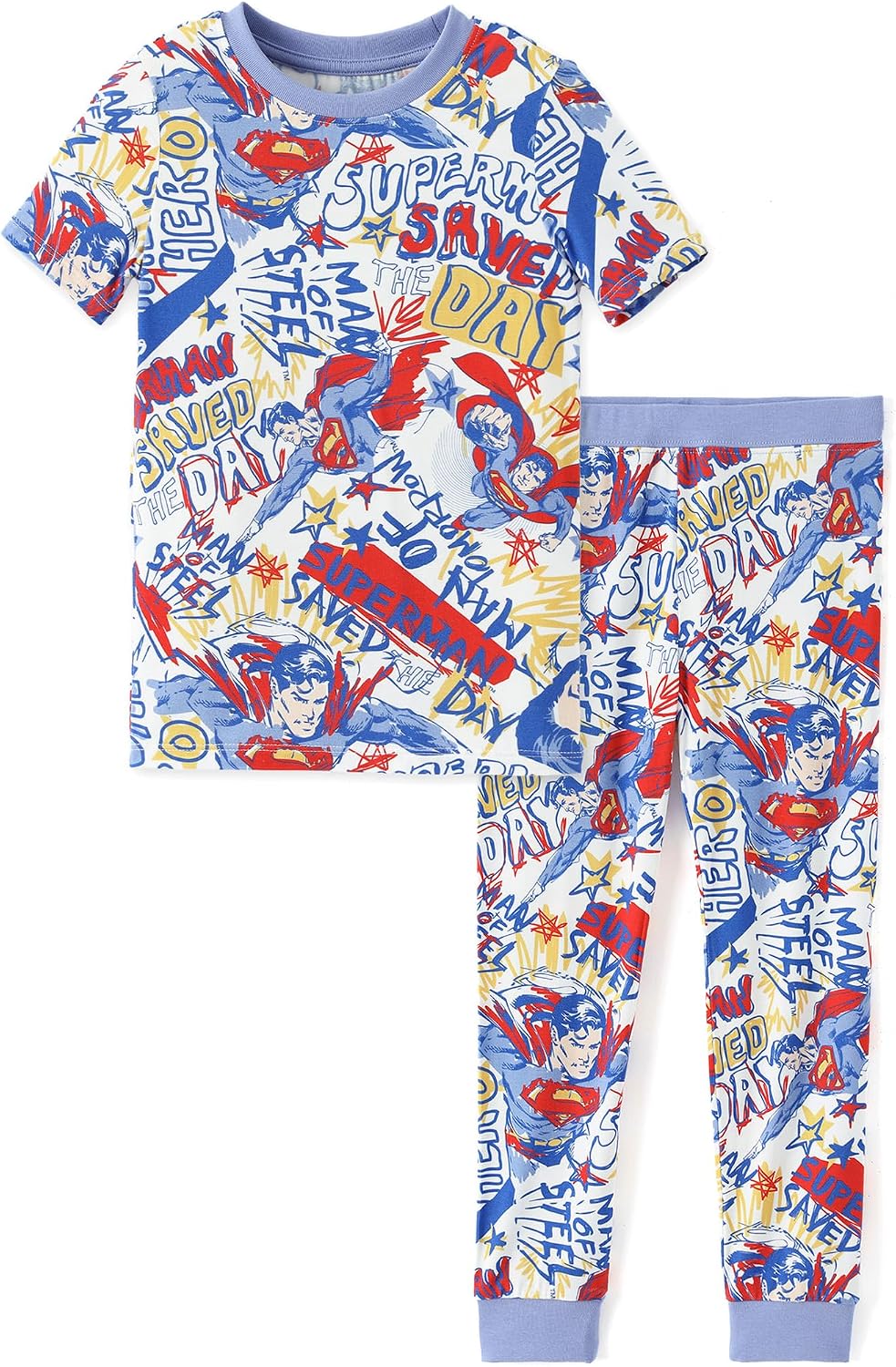 DC Comics Justice League Viscose from Bamboo Boy Superman Batman Pajama Set