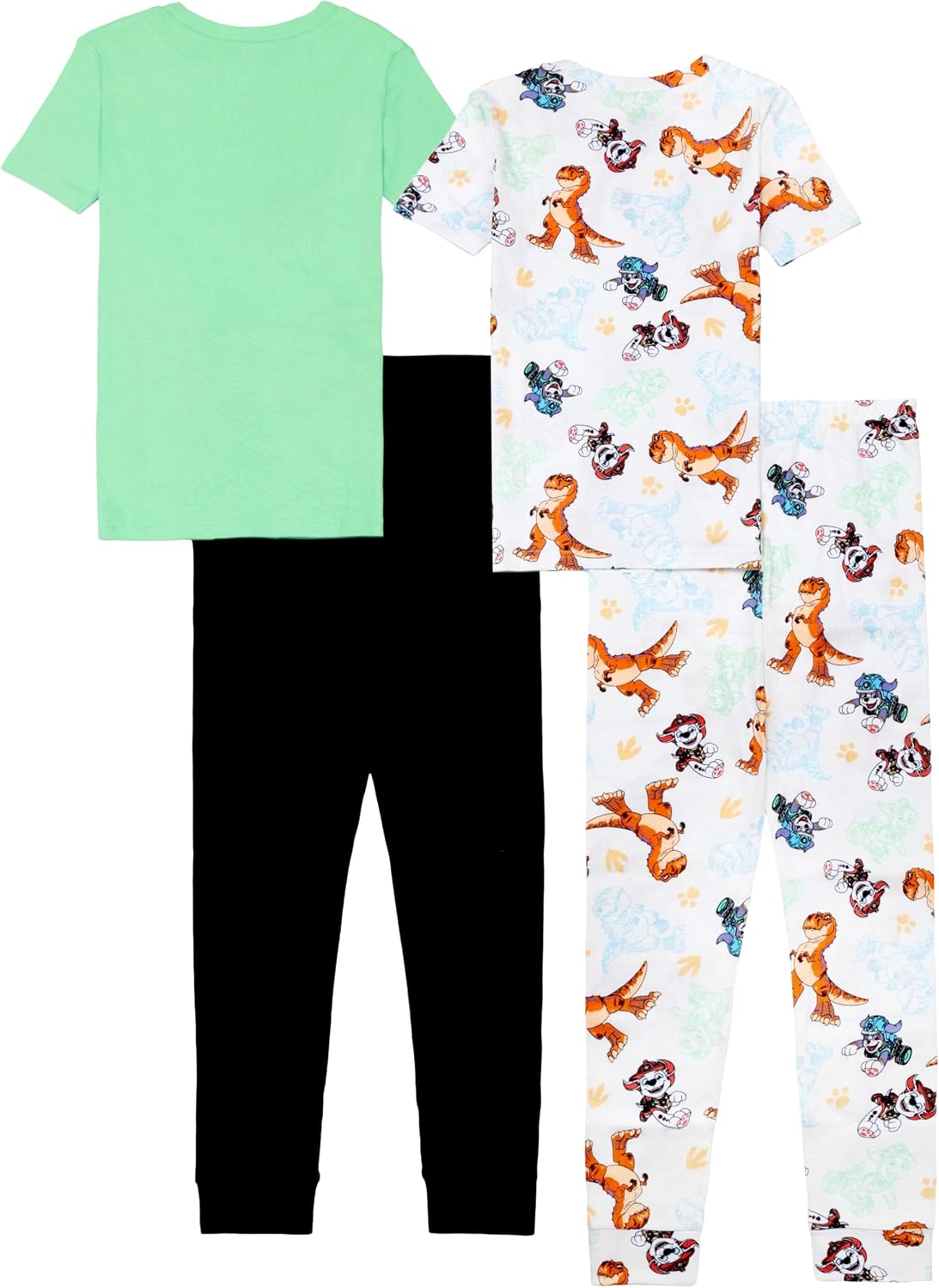 Nick Boys' 4-piece Snug-fit Matching Cotton Pajama Set, Soft & Cute for Kids